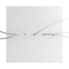 Lampenbaldachin XXL Rose-One quadratisch, 5 Löcher in Linie + 4 Seitenlöcher, 40 × 40 cm – Weiss matt, Weiss