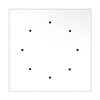 Lampenbaldachin XXL Rose-One quadratisch, 8 Löcher + 4 Seitenlöcher, 40 × 40 cm – Weiss matt, Weiss