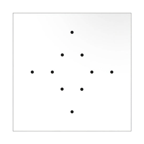 Lampenbaldachin XXL Rose-One quadratisch, 10 Löcher + 4 Seitenlöcher, 40 × 40 cm – Weiss matt, Weiss