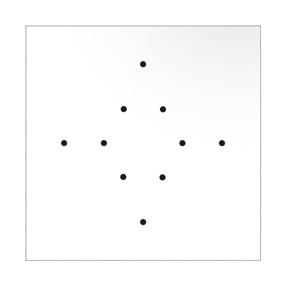Lampenbaldachin XXL Rose-One quadratisch, 10 Löcher + 4 Seitenlöcher, 40 × 40 cm – Weiss matt, Weiss