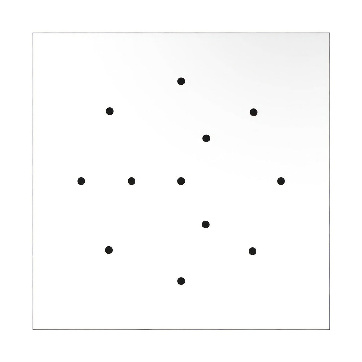 Lampenbaldachin XXL Rose-One quadratisch, 12 Löcher + 4 Seitenlöcher, 40 × 40 cm – Weiss matt, Weiss