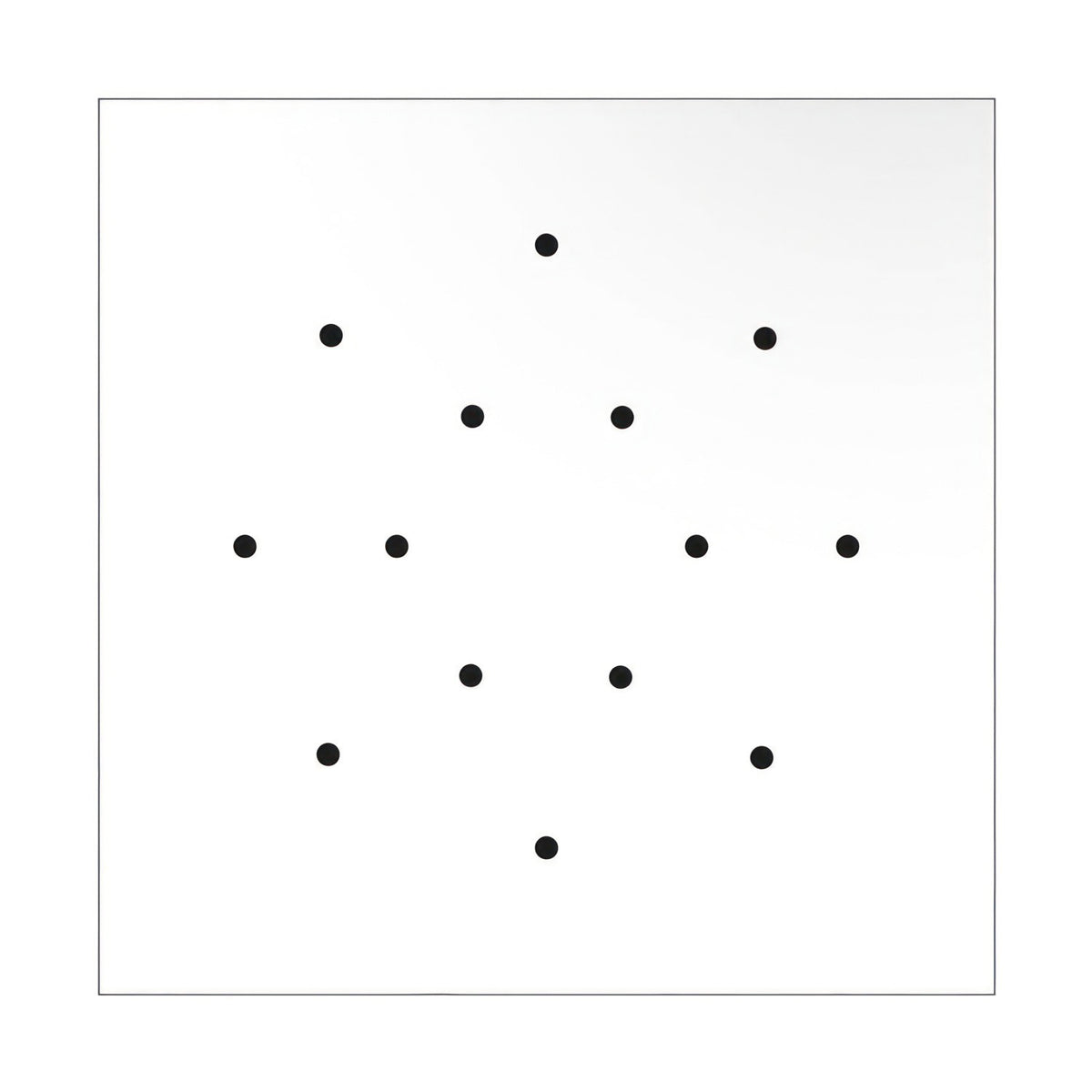Lampenbaldachin XXL Rose-One quadratisch, 14 Löcher + 4 Seitenlöcher, 40 × 40 cm – Weiss matt, Weiss