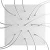 Lampenbaldachin XXL Rose-One quadratisch, 15 Löcher + 4 Seitenlöcher, 40 × 40 cm – Weiss matt, Weiss