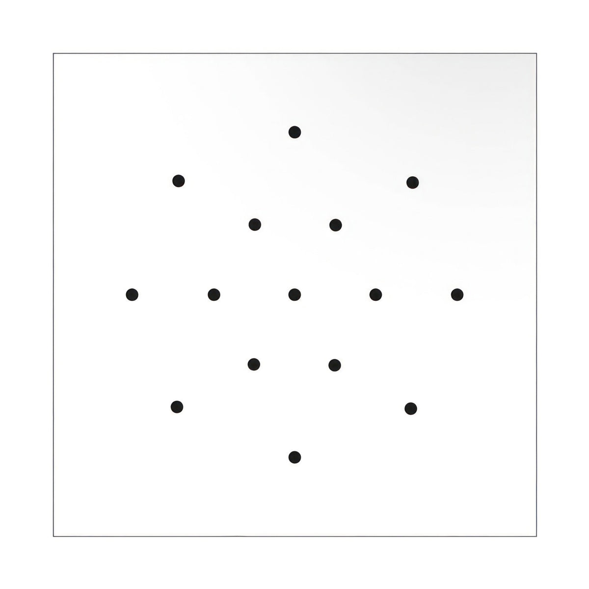 Lampenbaldachin XXL Rose-One quadratisch, 15 Löcher + 4 Seitenlöcher, 40 × 40 cm – Weiss matt, Weiss