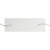 Lampenbaldachin XXL Rose-One rechteckig, 2 Löcher + 6 Seitenlöcher, 67.5 × 22.5 cm – Weiss matt, Weiss