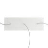 Lampenbaldachin XXL Rose-One rechteckig, 3 Löcher in Linie + 6 Seitenlöcher, 67.5 × 22.5 cm – Weiss matt, Weiss