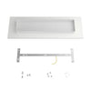 Lampenbaldachin XXL Rose-One rechteckig, 4 Löcher in Linie + 6 Seitenlöcher, 67.5 × 22.5 cm – Weiss matt, Weiss
