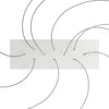Lampenbaldachin XXL Rose-One rechteckig, 10 Löcher + 6 Seitenlöcher, 67.5 × 22.5 cm – Weiss matt, Weiss