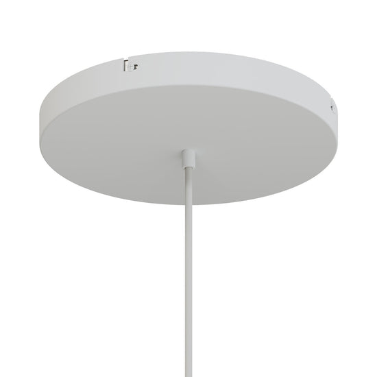 Lampenbaldachin XXL Aluminium, 1 Loch, Ø 30 cm – Weiss matt, ohne Seitenlöcher