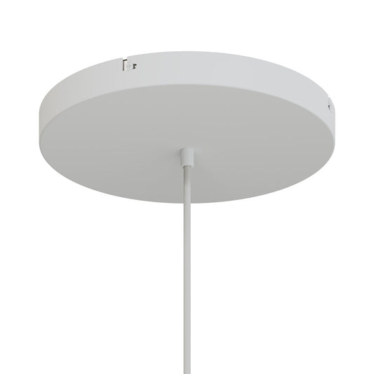 Lampenbaldachin XXL Aluminium, 1 Loch, Ø 30 cm – Weiss matt, ohne Seitenlöcher