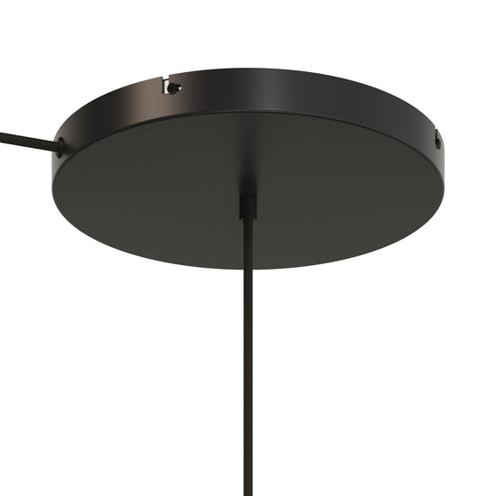 Lampenbaldachin XXL Aluminium, 1 Loch, Ø 30 cm – Schwarz, 1 Seitenloch