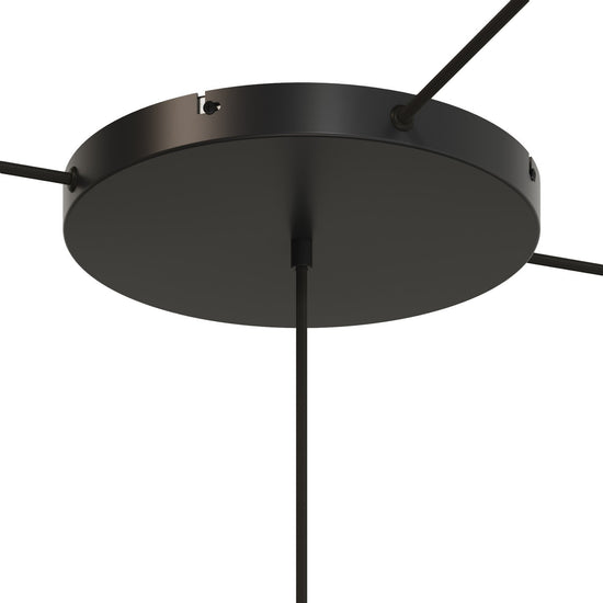 Lampenbaldachin XXL Aluminium, 1 Loch, Ø 30 cm – Schwarz, 3 Seitenlöcher