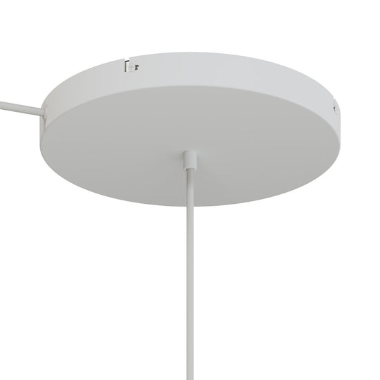 Lampenbaldachin XXL Aluminium, 1 Loch, Ø 30 cm – Weiss matt, 1 Seitenloch