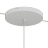 Lampenbaldachin XXL Aluminium, 1 Loch, Ø 30 cm – Weiss matt, 2 Seitenlöcher