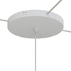 Lampenbaldachin XXL Aluminium, 1 Loch, Ø 30 cm – Weiss matt, 3 Seitenlöcher