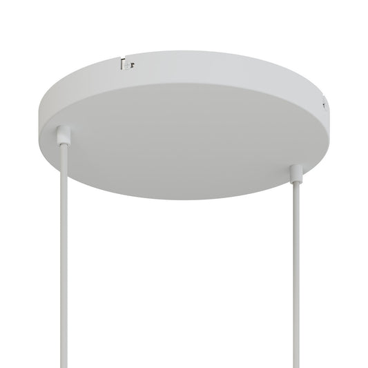 Lampenbaldachin XXL Aluminium, 2 Löcher, Ø 30 cm – Weiss matt, ohne Seitenlöcher