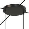Lampenbaldachin XXL Aluminium, 2 Löcher, Ø 30 cm – Schwarz, 4 Seitenlöcher