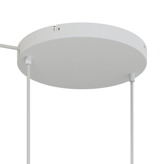 Lampenbaldachin XXL Aluminium, 2 Löcher, Ø 30 cm – Weiss matt, 1 Seitenloch