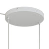Lampenbaldachin XXL Aluminium, 2 Löcher, Ø 30 cm – Weiss matt, 1 Seitenloch