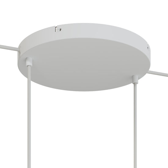 Lampenbaldachin XXL Aluminium, 2 Löcher, Ø 30 cm – Weiss matt, 2 Seitenlöcher