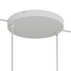 Lampenbaldachin XXL Aluminium, 2 Löcher, Ø 30 cm – Weiss matt, 2 Seitenlöcher