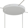 Lampenbaldachin XXL Aluminium, 2 Löcher, Ø 30 cm – Weiss matt, 3 Seitenlöcher