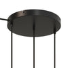 Lampenbaldachin XXL Aluminium, 3 Löcher in Linie, Ø 30 cm – Schwarz, 1 Seitenloch