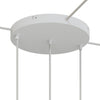 Lampenbaldachin XXL Aluminium, 3 Löcher in Linie, Ø 30 cm – Weiss matt, 3 Seitenlöcher