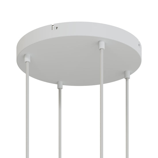 Lampenbaldachin XXL Aluminium, 4 Löcher, Ø 30 cm – Weiss matt, ohne Seitenlöcher