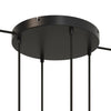 Lampenbaldachin XXL Aluminium, 4 Löcher, Ø 30 cm – Schwarz, 2 Seitenlöcher
