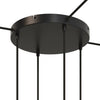 Lampenbaldachin XXL Aluminium, 4 Löcher, Ø 30 cm – Schwarz, 3 Seitenlöcher