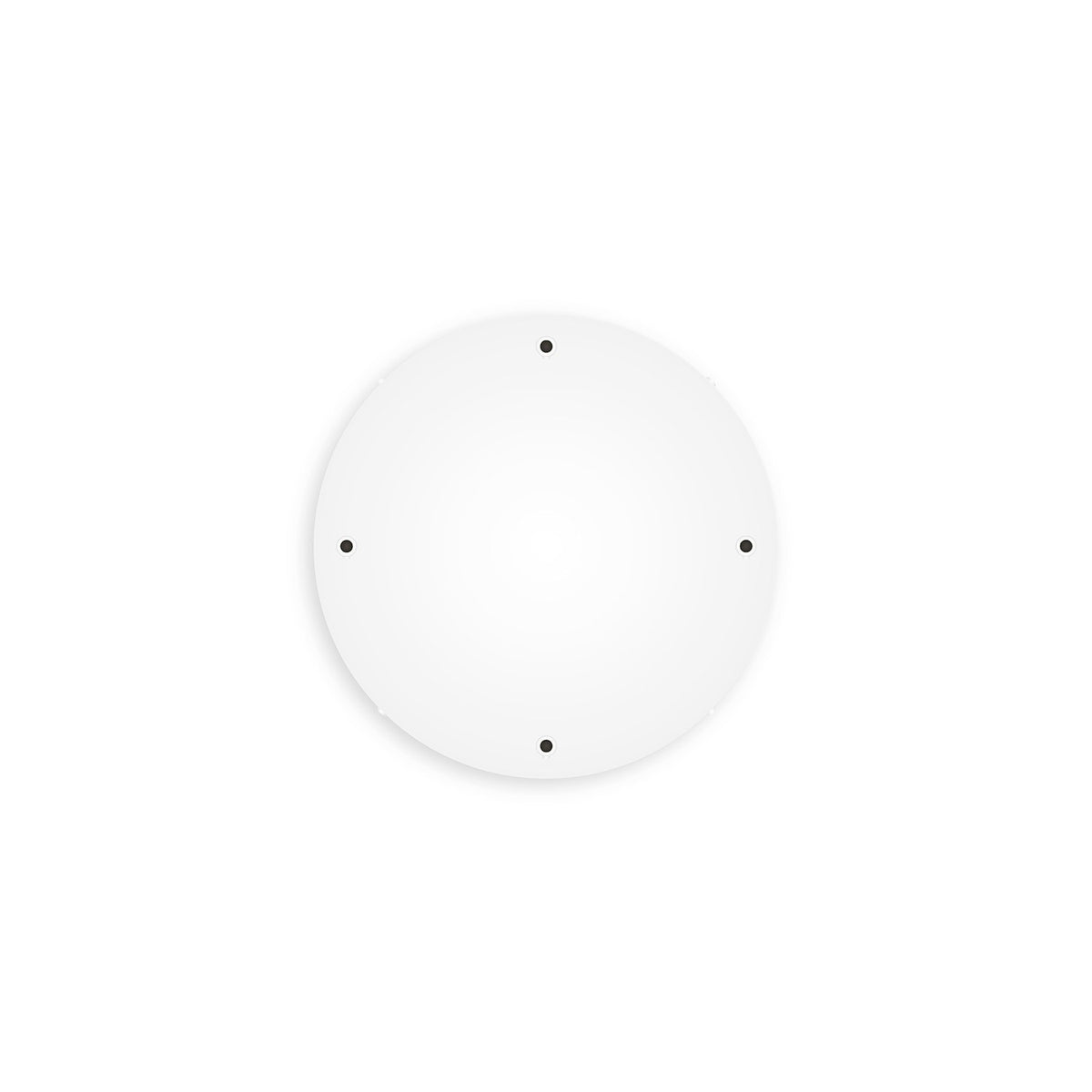 Lampenbaldachin XXL Aluminium, 4 Löcher, Ø 30 cm – Weiss matt, ohne Seitenlöcher