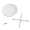 Lampenbaldachin XXL Aluminium, 4 Löcher, Ø 30 cm – Weiss matt, ohne Seitenlöcher