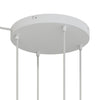 Lampenbaldachin XXL Aluminium, 4 Löcher, Ø 30 cm – Weiss matt, 1 Seitenloch