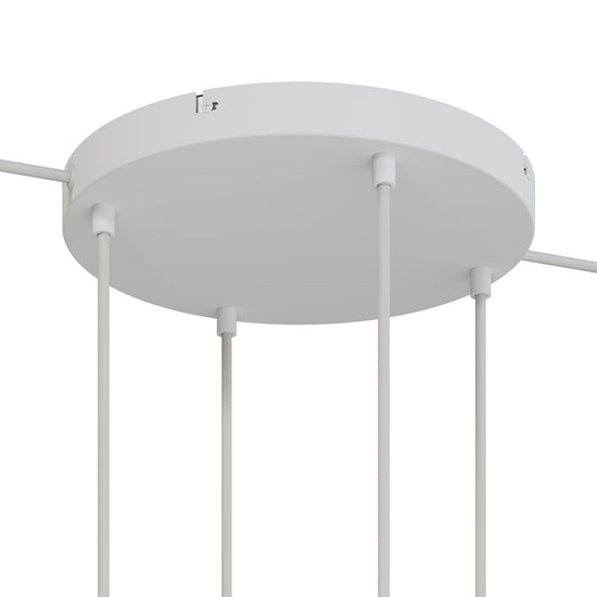 Lampenbaldachin XXL Aluminium, 4 Löcher, Ø 30 cm – Weiss matt, 2 Seitenlöcher