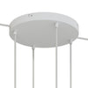 Lampenbaldachin XXL Aluminium, 4 Löcher, Ø 30 cm – Weiss matt, 2 Seitenlöcher