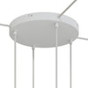 Lampenbaldachin XXL Aluminium, 4 Löcher, Ø 30 cm – Weiss matt, 3 Seitenlöcher