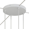 Lampenbaldachin XXL Aluminium, 4 Löcher, Ø 30 cm – Weiss matt, 4 Seitenlöcher