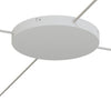 Lampenbaldachin XXL Aluminium, 4 seitliche Ausgänge, Ø 30 cm – Weiss matt