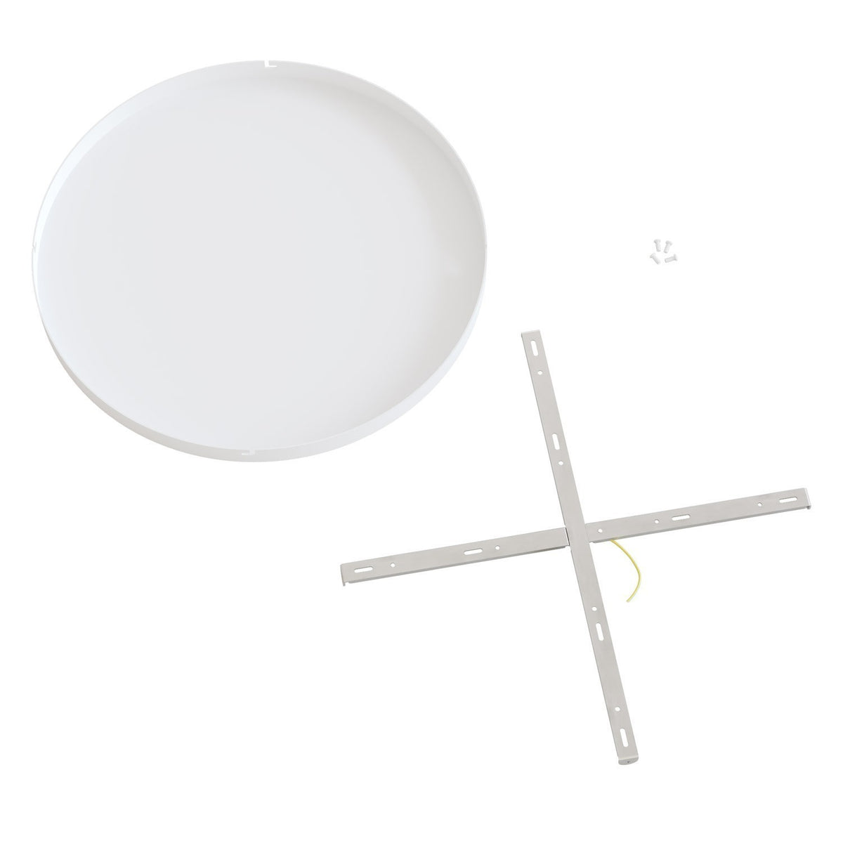 Lampenbaldachin XXL Aluminium, ohne Löcher zum Selbstbohren, Ø 50 cm – Weiss matt