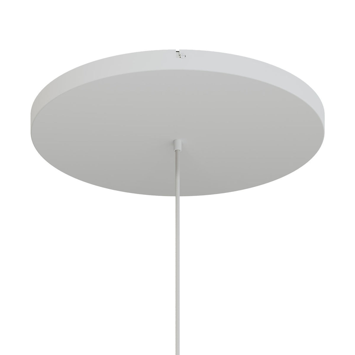 Lampenbaldachin XXL Aluminium, 1 Loch, Ø 50 cm – Weiss matt, ohne Seitenlöcher