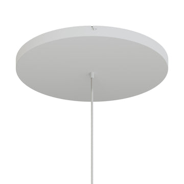 Lampenbaldachin XXL Aluminium, 1 Loch, Ø 50 cm – Weiss matt, ohne Seitenlöcher