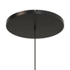 Lampenbaldachin XXL Aluminium, 1 Loch, Ø 50 cm – Schwarz, ohne Seitenlöcher