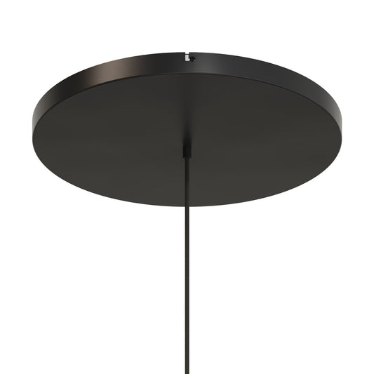 Lampenbaldachin XXL Aluminium, 1 Loch, Ø 50 cm – Schwarz, ohne Seitenlöcher