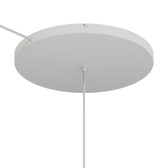 Lampenbaldachin XXL Aluminium, 1 Loch, Ø 50 cm – Weiss matt, 1 Seitenloch