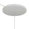 Lampenbaldachin XXL Aluminium, 1 Loch, Ø 50 cm – Weiss matt, 1 Seitenloch
