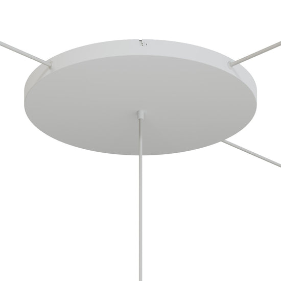 Lampenbaldachin XXL Aluminium, 1 Loch, Ø 50 cm – Weiss matt, 3 Seitenlöcher