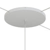 Lampenbaldachin XXL Aluminium, 1 Loch, Ø 50 cm – Weiss matt, 3 Seitenlöcher