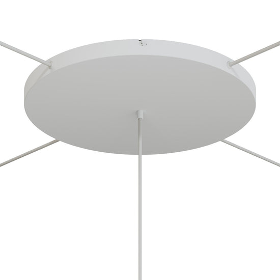 Lampenbaldachin XXL Aluminium, 1 Loch, Ø 50 cm – Weiss matt, 4 Seitenlöcher
