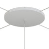 Lampenbaldachin XXL Aluminium, 1 Loch, Ø 50 cm – Weiss matt, 4 Seitenlöcher